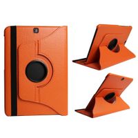 Jennyfly Tab A 10.1 Galaxy PU Leather Case,360 Degree Rotating Protective Cover,PU Protective Stand Case for 2016 Samsung Galaxy Tab A 10.1(SM-T580/SM-T585) - Orange