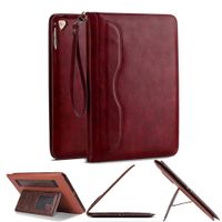 Case for iPad Mini 5,Portable Multi Function Slim Folio Flip PU leather Smart Stand Full Body Protective Case Cover with Card Slot and Wallet Case for 2019 Release iPad Mini 5 (iPad mini 5, Dark red)