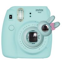 CAIUL Compatible Bunny Mini 9 Close Up Selfie Lens with Self-Portrait Mirror for Fujifilm Instax Mini 9 8 8+ 7s, Polaroid 300 Camera (Ice Blue)