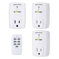 BN-LINK Mini Wireless Remote Control Outlet Switch Power Plug In for Household Appliances, Wireless Remote Light Switch, LED Light Bulbs, White (1 Remote + 3 Outlet) 1200W/10A