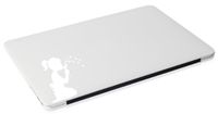 Laptop - Little Girl Blowing Dandelions Apple Decal - Matte White Skins Stickers