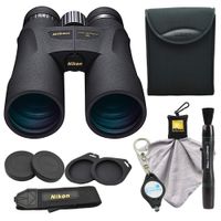 Nikon PROSTAFF 5 12X50 Binoculars (7573), Black Bundle with a Nikon Lens Pen, Micro Fiber Cleaning Cloth and Lumintrail Keychain Light