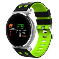 Bluetooth Smart Watch, IP68 Waterproof Colorful OLED Smart Watch, Blood Pressure Heart Rate Monitor Watch for Men Women