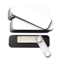 Name Tag/Badge Blanks - 25 Pack - White 1" X 3", Round Corners, Magnetic Backing