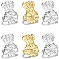Original Magic Earring Lifters and Earring Backs - 3 Pairs of Hypoallergenic Adjustable Earring Lifts - Easy to Use, Perfect for Drooping Earrings (2silver/1gold)