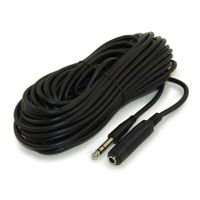 MyCableMart 50ft 1/4" Stereo Extension Cable, Male to Female, 28AWG, Nickel Plated