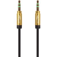 NETmate NMA-MK50SN Ultra Slim Stereo AUX Cable Length Selectable (OFC/Gold-Plated/AUX Cable) (16.5ft)