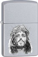 Zippo Personalized Message Engraved on Backside Jesus Christ, Thorns Windproof Lighter