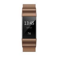 QusFy Metal Band Compatible with Fitbit Charge 2, Slim Thin Stainless Steel Metal with Magnetic Closure Replacement Accessories Small Large for Women Men, Black, Silver, Champagne, Rose Gold, Colorful