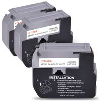 MYTONER 3-Pack M Tape M-K231 12mm Compatible with Brother P-Touch MK231 M231 M-K231S M-231 Labeling Tapes Black on White for Brother P Touch Label Maker PT-90 PT-M95 PT-45M PT-65,0.47 Inch 26.2 Feet