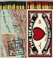 Decorative Matches New York City and Sacred Heart Match Boxes with Long Kitchen Matches Great for Lighting Candles, Grills, Fireplaces and More | Set of 2 Large Match Boxes