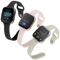 (Pack of 3) Boname Thin Feminine Bands Compatible with Fitbit Versa 2/Versa/Fitbit Versa Lite/SE, Women Cute Slim Soft Replacement Wrist Bands for Fitbit Versa Edition
