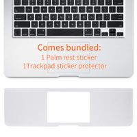MMDW 15 inch Palm Rest Cover with Trackpad Protector Sticker Skin Silver for MacBook Pro 15.4" with Retina Display (A1398)