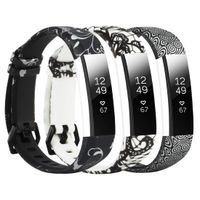 honecumi Replacement Floral Wrist Strap Compatible with Fitbit Alta/Alta HR Pattern Watch Bands for Men Women Adjustable Fitbit Alta HR Band with Metal Clasp