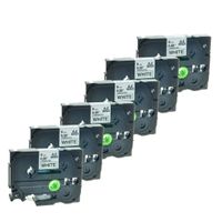 NineLeaf 6PK Label Tape Black on White Compatible for Brother TZe-221 TZ 221 TZe221 TZe 221 P-Touch 0.38" 26.2ft PT200,PT1000,PT1010,PT1090,PT1100,PT-D200,PT300,PT1800,PT330