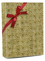 30" X 100' Gold Ribbons Gift Wrap
