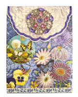 Punch Studio Notepad Fairies Garden Purse Sketchpad with Rose Pink Brooch
