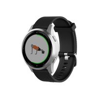 ZSZCXD Compatible for Garmin Vivoactive 4S, Silicone Replacement WatchBand Strap Band Wristband for Garmin Vivoactive 4S (Black, 5.5-8.1 Inchs Wrist)