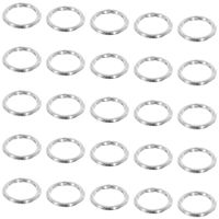 Set of 20 Silver Metal O-Rings for Purse Straps, Bags, and Backpacks