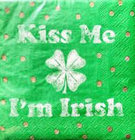 Cypress Home Kiss Me I’m Irish Cocktail Beverage Paper Napkins, 40-ct