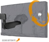 Outdoor TV Cover 40 - 43 Inch LED Flatscreen TV With Bottom Cover | Weatherproof and Dust-Proof Material | Universal Wall Mount Wall Bracket and Stand Compatible | Heavy Duty Smart TV Remote Cover