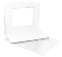 Golden State Art Acid Free, Pack of 10 11x14 White Picture Mats Mattes with White Core Bevel Cut for 8x10 Photo + Backing + Bags