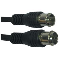1 - SEIPP205-110BK F to F RG59 Quick-Connect Cable (3 ft), Molded connectors , Nickel-plated fittings, PET10-5200