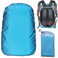 Gryps Waterproof Backpack Rain Cover with Adjustable Anti Slip Buckle Strap & Sliver Coating Reinforced Inner Layer for Camping, Hiking, Traveling, Hunting, Biking and More, 50-60L(Azure)