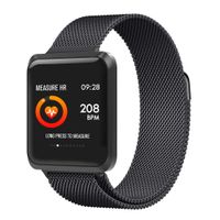 XZYP Bluetooth Smartwatch,Metal Strap Touch Screen Sport Smart Wrist Watch with Step Counter, Weather Forecast, Sports Fitness Tracker for Men and Women,Black