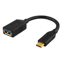 USB-C to USB 3.0 Female Adapter, 0.5 ft CableCreation (Gen1) USB3.1 Type C to Type A Adapter OTG Cord, Compatible MacBook Pro, Galaxy S8, S9 etc,Black