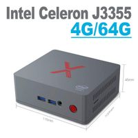 Mini PC Beelink BT3-X 4GB RAM LPDDR4 64GB eMMC Intel Apollo Lake Celeron Processor J3355 HD Graphics 500 Dual Screen Display 4K Desktop PC, VESA Mount,Dual WiFi