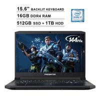 2019 Acer Predator Helios 300 15.6 Inch FHD Gaming Laptop (9th Gen Intel 6-Core i7-9750H up to 4.5 GHz, 16GB RAM, 512GB PCIe SSD + 1TB HDD, Backlit Keyboard, GTX 1660 Ti, WiFi, Bluetooth, Win 10)