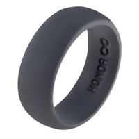 Honor Eternity Ring Men's Silicone Ring Wedding Band (Graphite Grey, 11)
