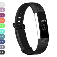 Wekin Replacement Bands Compatible with Fitbit Alta and Alta HR, Breathable Sport Silicone Wristbands Bracelet Strap with Secure Metal Buckle for Woman Men Small Large