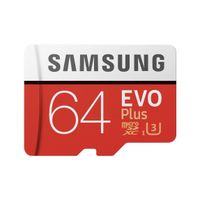 Samsung MicroSD EVO Plus Series 100MB/s (U3) Micro SDXC Card with Adapter & Memory Card Reader (MB-MC64GA) (64GB)