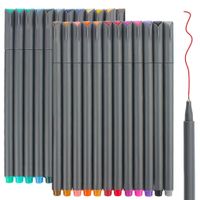 24 Fineliner Color Pens Set, Taotree Fine Line Colored Sketch Writing Drawing Pens for Journal Planner Note Taking and Coloring Book, Porous Fine Point Pens Markers, Perfect for Back to School Gift