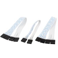 Uxcell 5 Pin 5 Wire 24AWG Female IDC Flat Ribbon Cable 2.54 mm Pitch 20 cm 5 Pieces