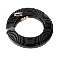 DTECH 32ft Flat High Speed HDMI 2.0 Cable 4K 30Hz Ultra HD 1080p 3D with Ethernet HDCP ARC Support 26AWG Video Cord (10 Meters, Black)