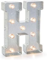 Darice Silver Metal Marquee Letter - H-9.87" Tall, Galvanized Finish