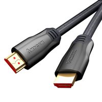 AMPCOM 4K High Speed HDMI Cable, Zinc-Alloy Shell - 3D 60Hz HDR ARC Ethernet, 6ft Gray