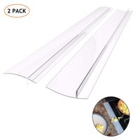 HELESIN Silicone Gap Cover, (2 Pack) Silicone Gap Stopper Kitchen Stove Counter Gap Covers - 21inches Flexible Stove Space Fillers, Food Grade,Semi Clear