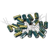 uxcell Aluminum Radial Electrolytic Capacitor Low ESR Green with 100uF 35V 105 Celsius Life 3000H 6.3 x 11 mm High Ripple Current,Low Impedance 20pcs