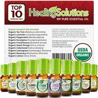 Top 10 USDA Certified Organic Essential Oils Set (10 Pack - 100% Pure & Natural) Therapeutic Grade