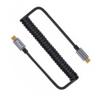CableCreation Micro USB to Micro USB Cable, (0.56ft to 4ft) Coiled Micro USB OTG Cable with Gold Plated Connector Aluminium Shell Compatible for Smart Phones, Tablets, DJI Remote and More, Black