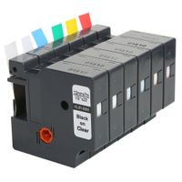 HWDID 6 Pack Compatible D1 Label Tapes Combo Set Replacement for DYMO 45010 45013 45016 45017 45018 45019,Used for DYMO LabelManager 160 280 420P PnP 220P 360D 450 210D