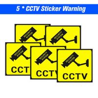 Festnight 5pcs/lot Safurance Waterproof Sunscreen Security Camera Sticker Warning Decal Signs for CCTV Surveillance, Fake Camera and Dummy Camera Labels