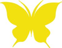 hBARSCI Butterfly Vinyl Decal - 5 Inches - for Cars, Trucks, Windows, Laptops, Tablets, Outdoor-Grade 2.5mil Thick Vinyl - Yellow