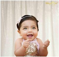 White Shimmer Backdrop Sequin Backdrop Curtain Snow White-6FTx8FT-Shimmer Sequin Fabri Photography Backdrop~1116E