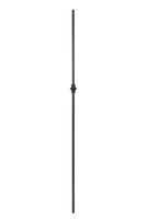 T60 - Iron Balusters - Single Knuckle - Hollow - 44 in X 1/2 in Square - Box of 10 (Satin Black)