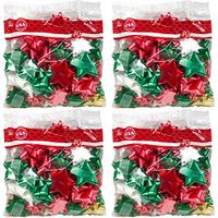 Holiday Premium Holographic Peel N Stick, Gift Wrapping Christmas Bows, Assorted Colors (4)